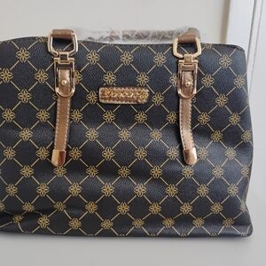 Elegant Black and Bronze Women Bag